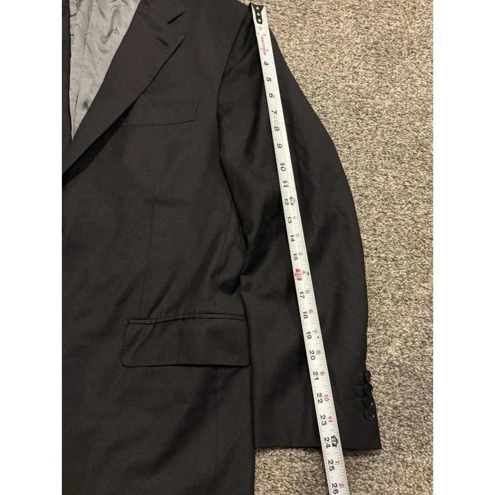 Isaia Blazer Mens 54 Black Made in Italy Wool‎ Jacket Nuova Base S Cupro